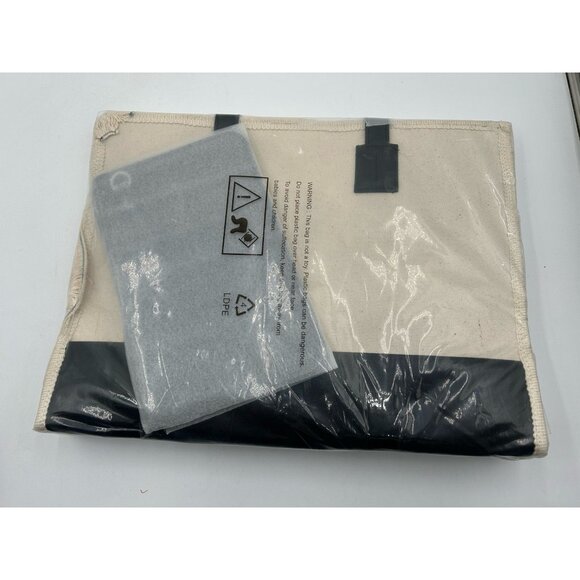 TOPDesign Monogram "A" Canvas Tote Bag for Women, w/ Wristlet Beach Bag Shopping - Picture 5 of 5